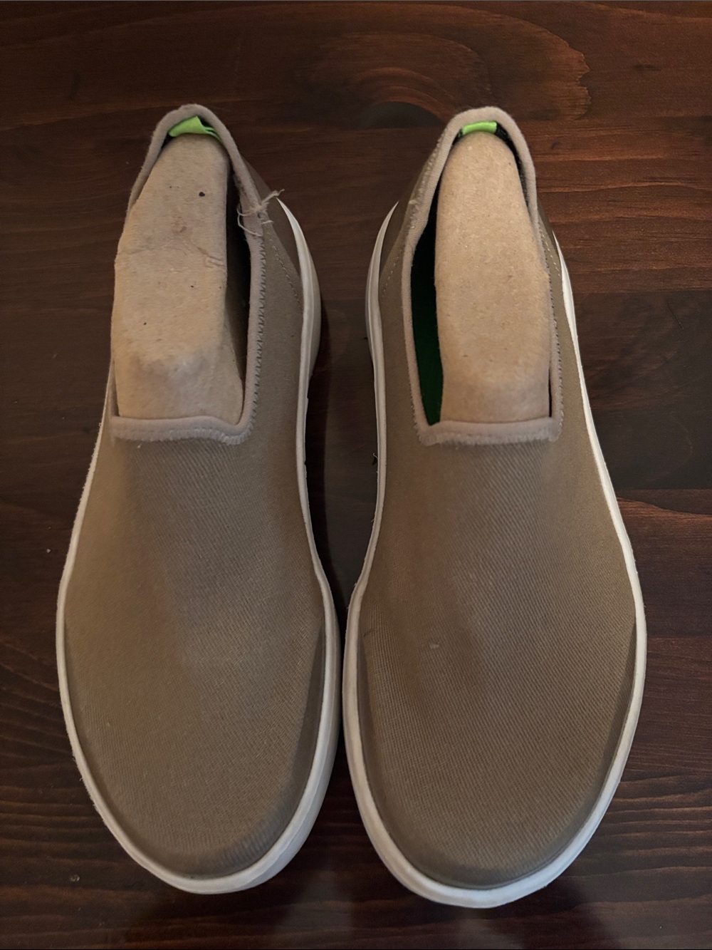 Women’s OOFO eeZee Slip-On Canvas Sneakers in Taupe, Size 7 (38EU)